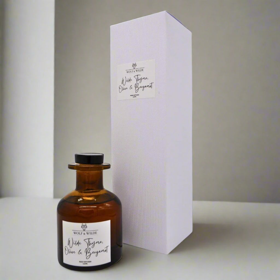 Thyme, Olive & Bergamot 120ml Reed Diffuser With 8 Reeds